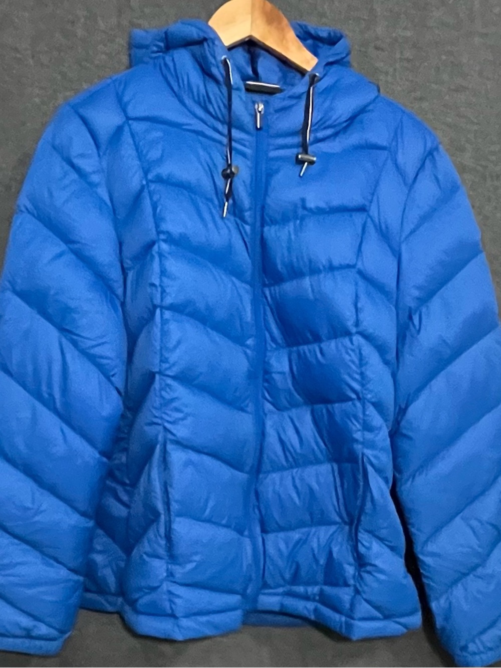 Tommy Hilfiger Blue Puffer Jacket with Hood Womens XL